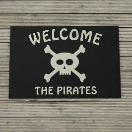 Pirate Skull en Crossbones Familie Welkom Deurmat