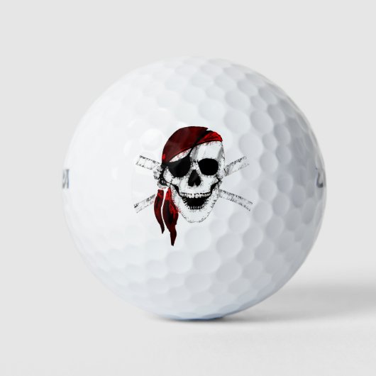 Pirate Skull en Crossbones Golfballen (Voorkant)