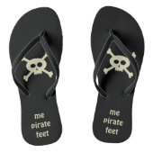 Pirate Skull en Crossbones Grappige Jolly Roger Teenslippers (Voetbed)