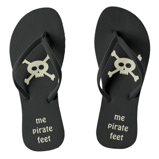 Pirate Skull en Crossbones Grappige Jolly Roger Teenslippers (Voetbed)