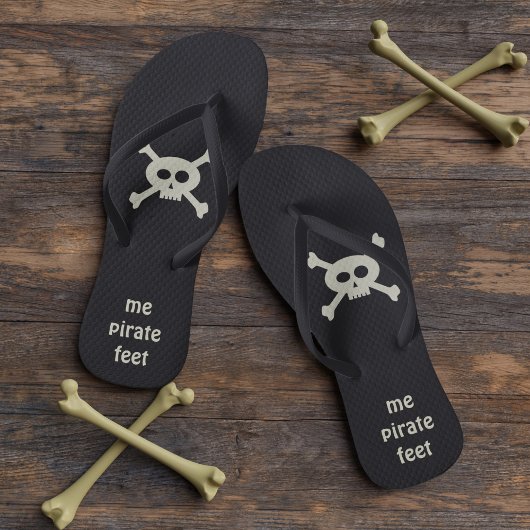 Pirate Skull en Crossbones Grappige Jolly Roger Teenslippers