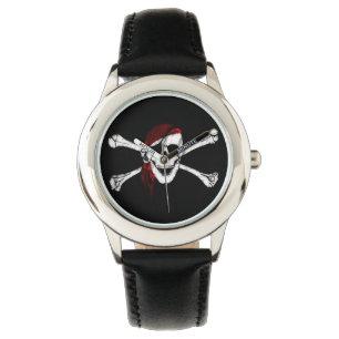 Pirate Skull en Crossbones Horloge