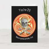 Pirate skull en crossbones kaart (Voorkant)