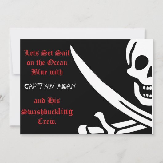 Pirate Skull en crossbones Kaart (Voorkant)