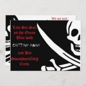 Pirate Skull en crossbones Kaart (Voorkant / Achterkant)