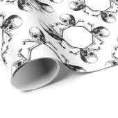 Pirate Skull en Crossbones Kaleidoscoop Ontwerp Cadeaupapier (Rol Hoek)