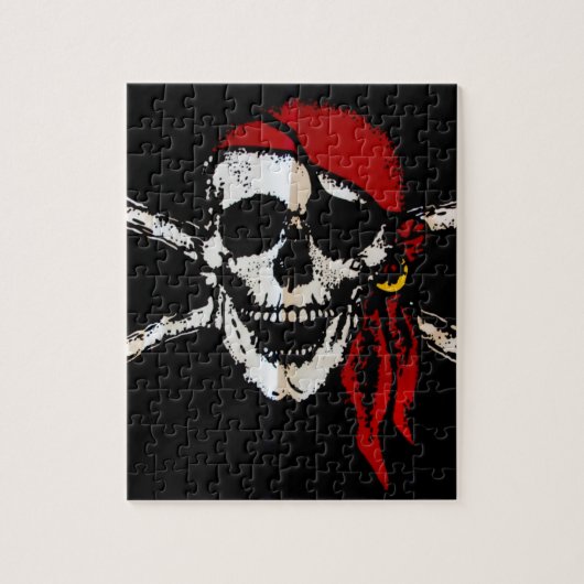 Pirate Skull en Crossbones Legpuzzel (Verticaal)