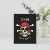 Pirate Skull en Crossbones Man Cave Briefkaart (Staand voorkant)