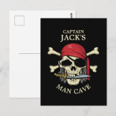 Pirate Skull en Crossbones Man Cave Briefkaart (Voorkant / Achterkant)