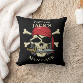 Pirate Skull en Crossbones Man Cave Kussen (Deken)