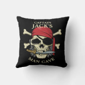 Pirate Skull en Crossbones Man Cave Kussen (Achterkant)