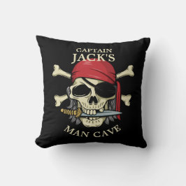 Pirate Skull en Crossbones Man Cave Kussen