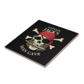 Pirate Skull en Crossbones Man Cave Tegeltje (Zijkant)