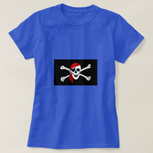 Pirate Skull en Crossbones met Red Bandana T-shirt