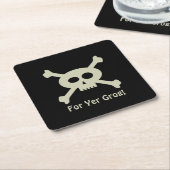 Pirate Skull en Crossbones Papier Onderzetter (Schuin)