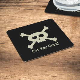 Pirate Skull en Crossbones Papier Onderzetter
