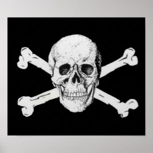 Pirate Skull en Crossbones Poster