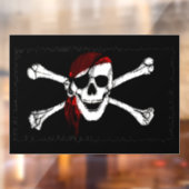 Pirate Skull en Crossbones Raamsticker (Vel 2)