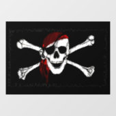 Pirate Skull en Crossbones Raamsticker (Vel)
