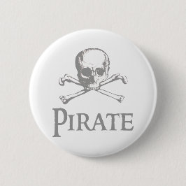 Pirate Skull en Crossbones Ronde Button 5,7 Cm
