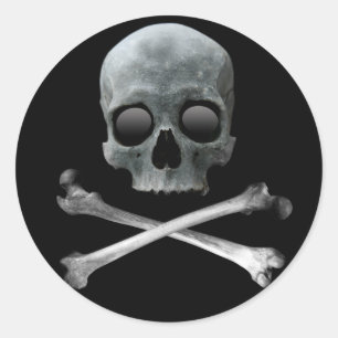Pirate Skull en Crossbones Ronde Sticker