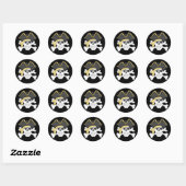 Pirate Skull en Crossbones Ronde Sticker (Vel)