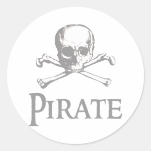 Pirate Skull en Crossbones Ronde Sticker