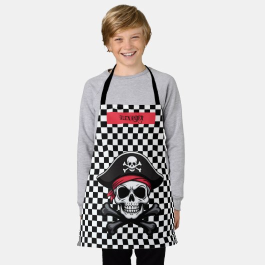 Pirate Skull en Crossbones Schort (Gedragen)