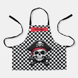 Pirate Skull en Crossbones Schort