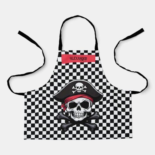 Pirate Skull en Crossbones Schort (Voorkant)