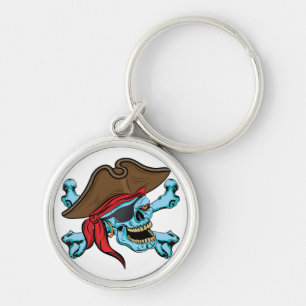 Pirate Skull en Crossbones Sleutelhanger