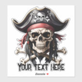 Pirate Skull en Crossbones Sticker (Vel)