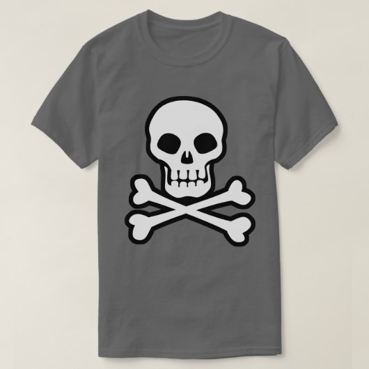 Pirate Skull en Crossbones T-Shirt (Design voorkant)