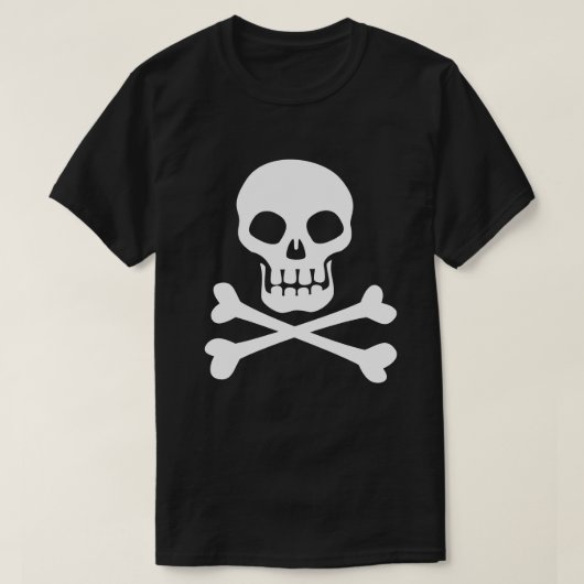 Pirate Skull en Crossbones T-Shirt (Design voorkant)
