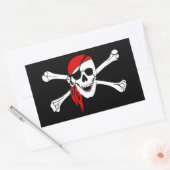 Pirate Skull en crossbones Vlag Rechthoekige Sticker (Envelop)
