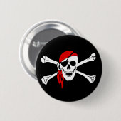 Pirate Skull en Crossed Botten Button (Voorkant /achterkant)