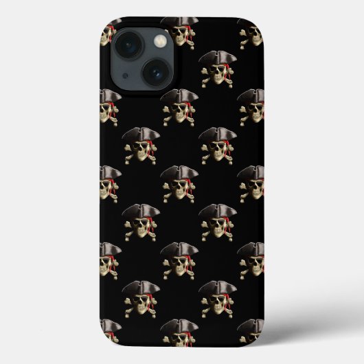 Pirate Skull en Pet Case-Mate iPhone Case (Achterkant)