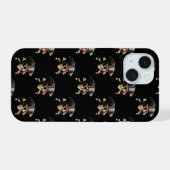 Pirate Skull en Pet iPhone 15 Case (Achterkant horizontaal)