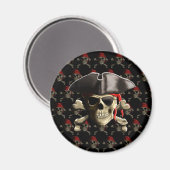 Pirate Skull en Pet Magneet (Voorkant / Achterkant)