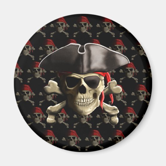 Pirate Skull en Pet Magneet (Voorkant)
