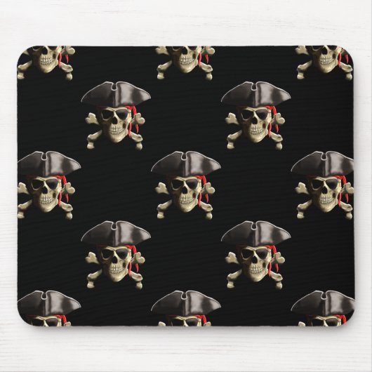 Pirate Skull en Pet Muismat (Voorkant)
