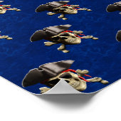 Pirate Skull en Pet Poster (Hoek)