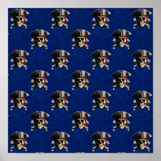 Pirate Skull en Pet Poster (Voorkant)