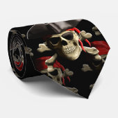 Pirate Skull en Pet Stropdas (Opgerold)
