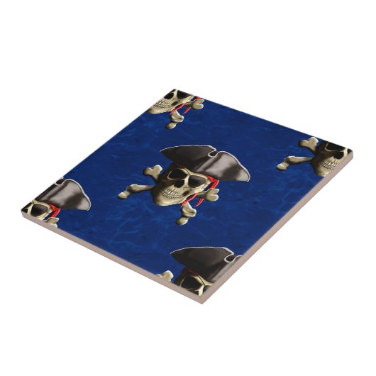 Pirate Skull en Pet Tegeltje (Zijkant)