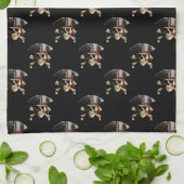 Pirate Skull en Pet Theedoek (Gevouwen)