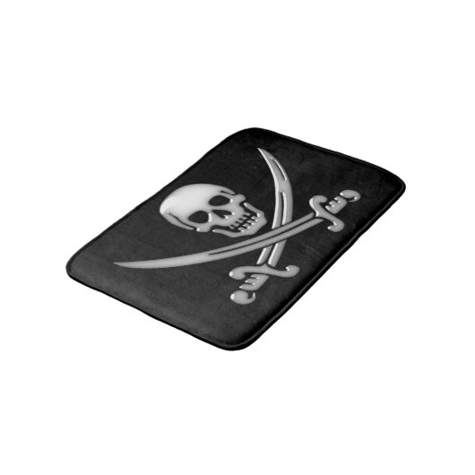 Pirate Skull en Sword Crossbones Badmat (Gekanteld)