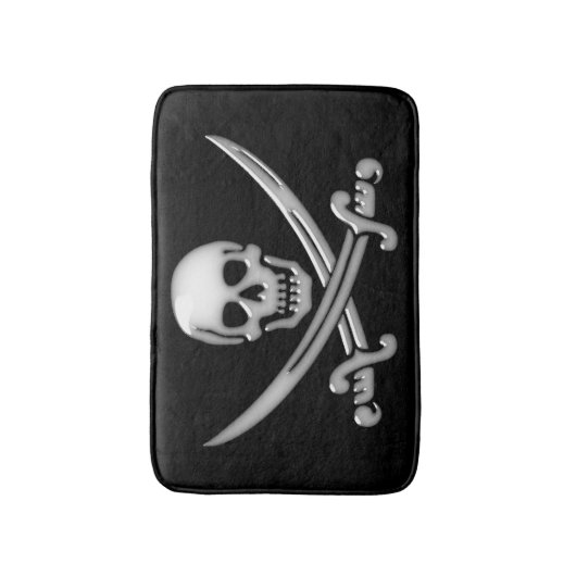 Pirate Skull en Sword Crossbones Badmat (Voorkant Verticaal)