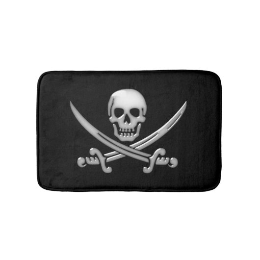 Pirate Skull en Sword Crossbones Badmat (Voorkant)