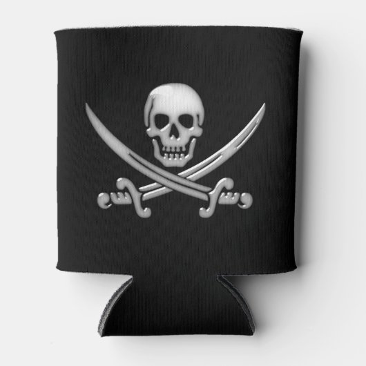 Pirate Skull en Sword Crossbones Blikjeskoeler (Voorkant)